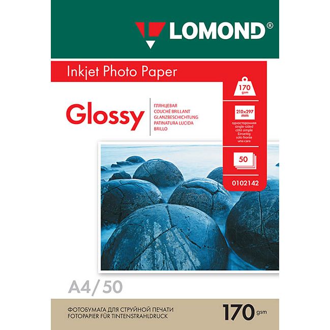 BJ LOMOND Glossy 0102142 (170г/50л/19п) A4 Фотобумага глянцевая ...